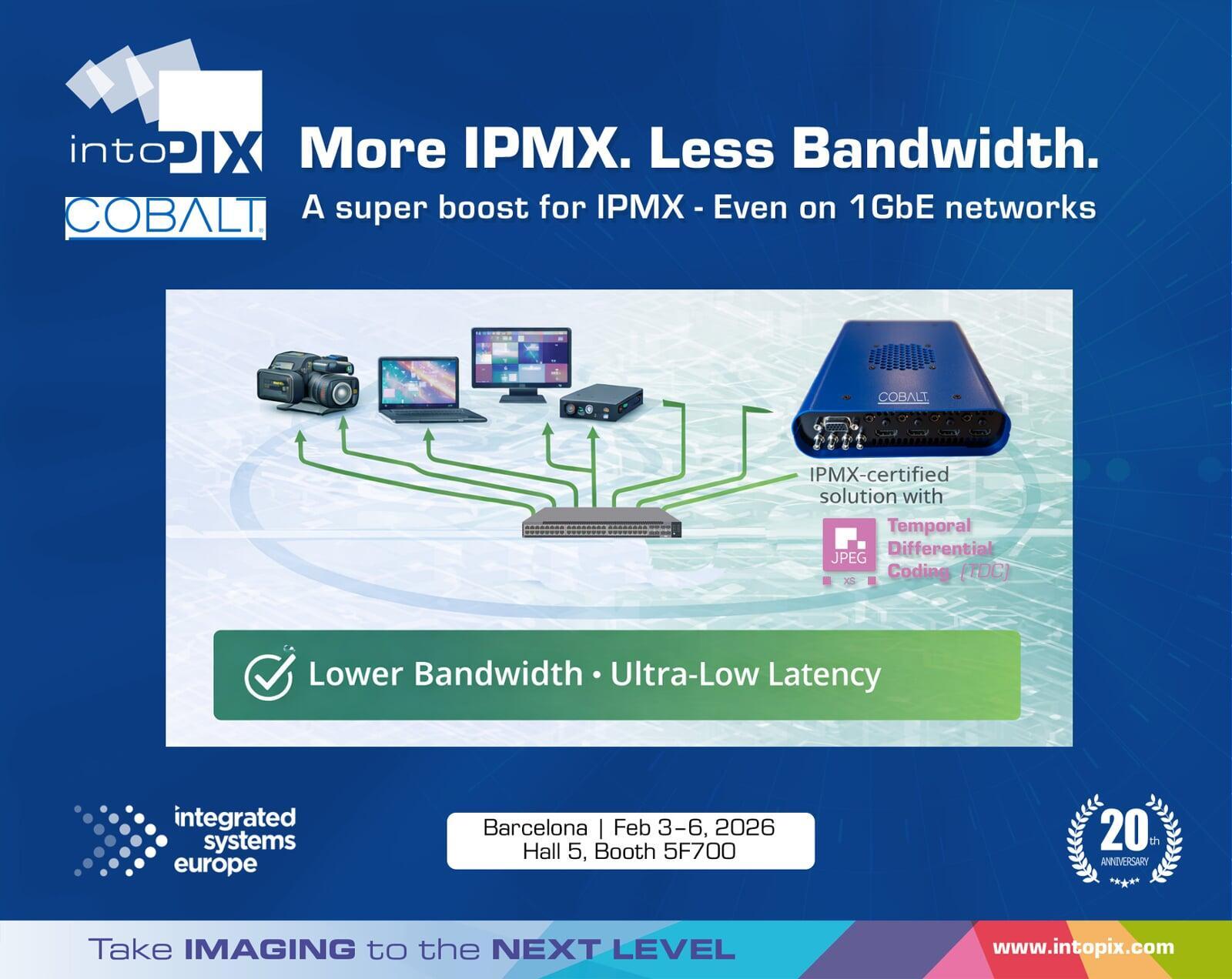 IntoPIX And Cobalt Digital Enable Scalable, Low-Latency IPMX Video With JPEG XS TDC At ISE 2026
